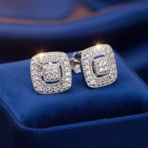 Gold Fancy Diamond Stud Earring